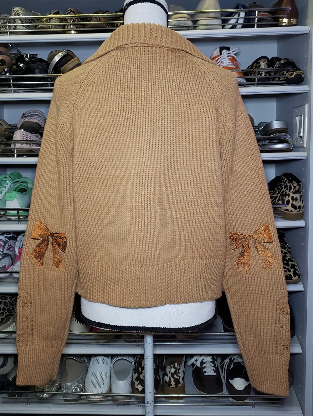 blueb Zip Up Embroidered Horse Sweater - Picture 3 of 8